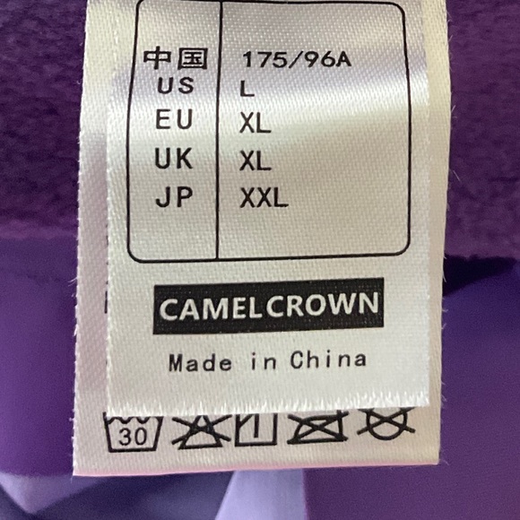 Sport Pro Compression Hooded Zip Purple Jacket Large - Picture 11 of 12